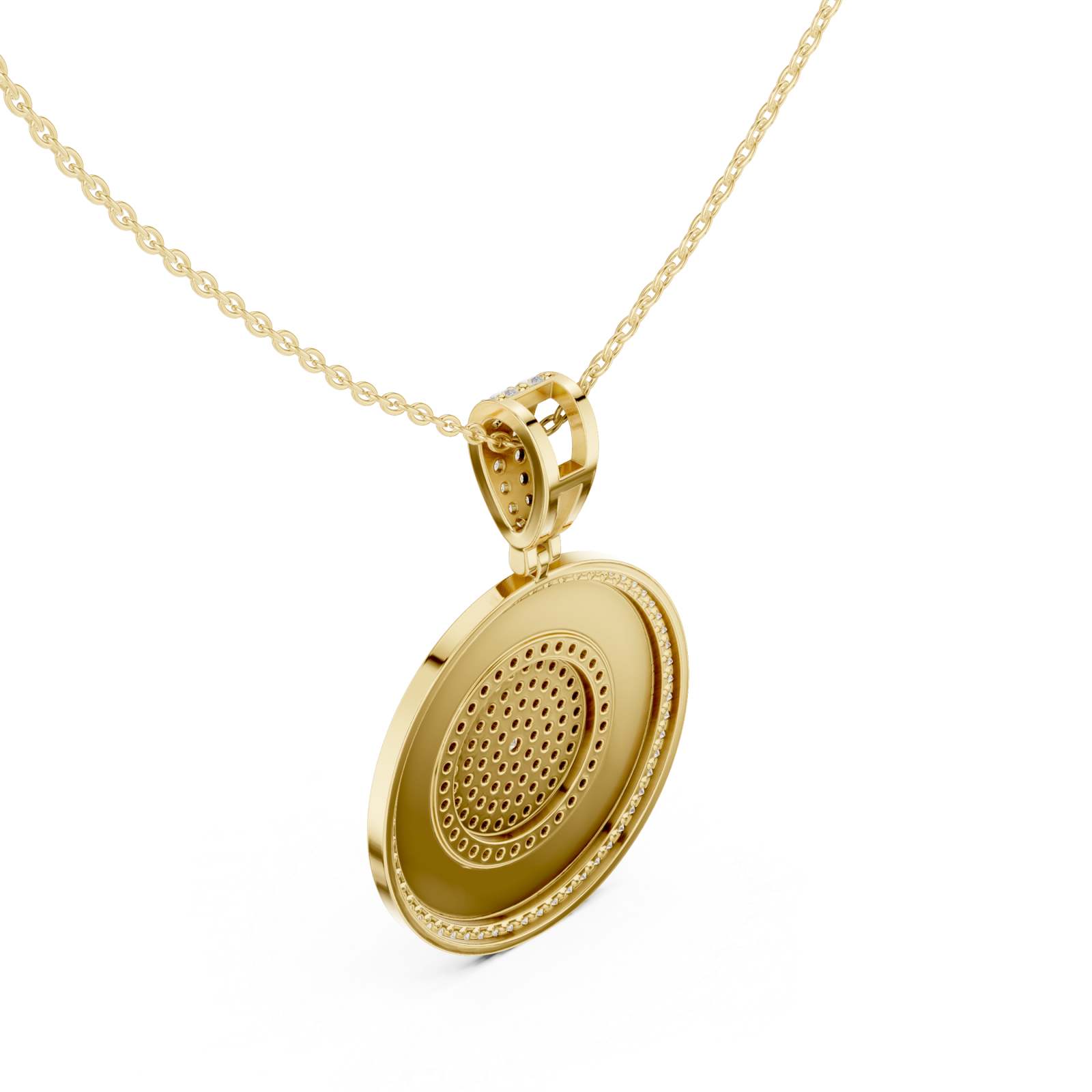 Gold Celestial Harmony Signature Pendant Right View
