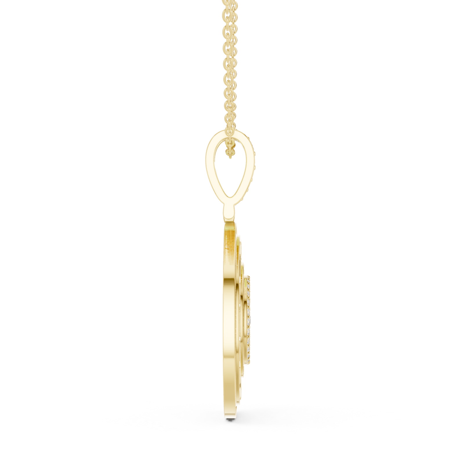  Gold Celestial Harmony Signature Pendant Side View