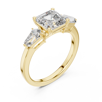 Gold Elegant Radiance Trio Ring Right View