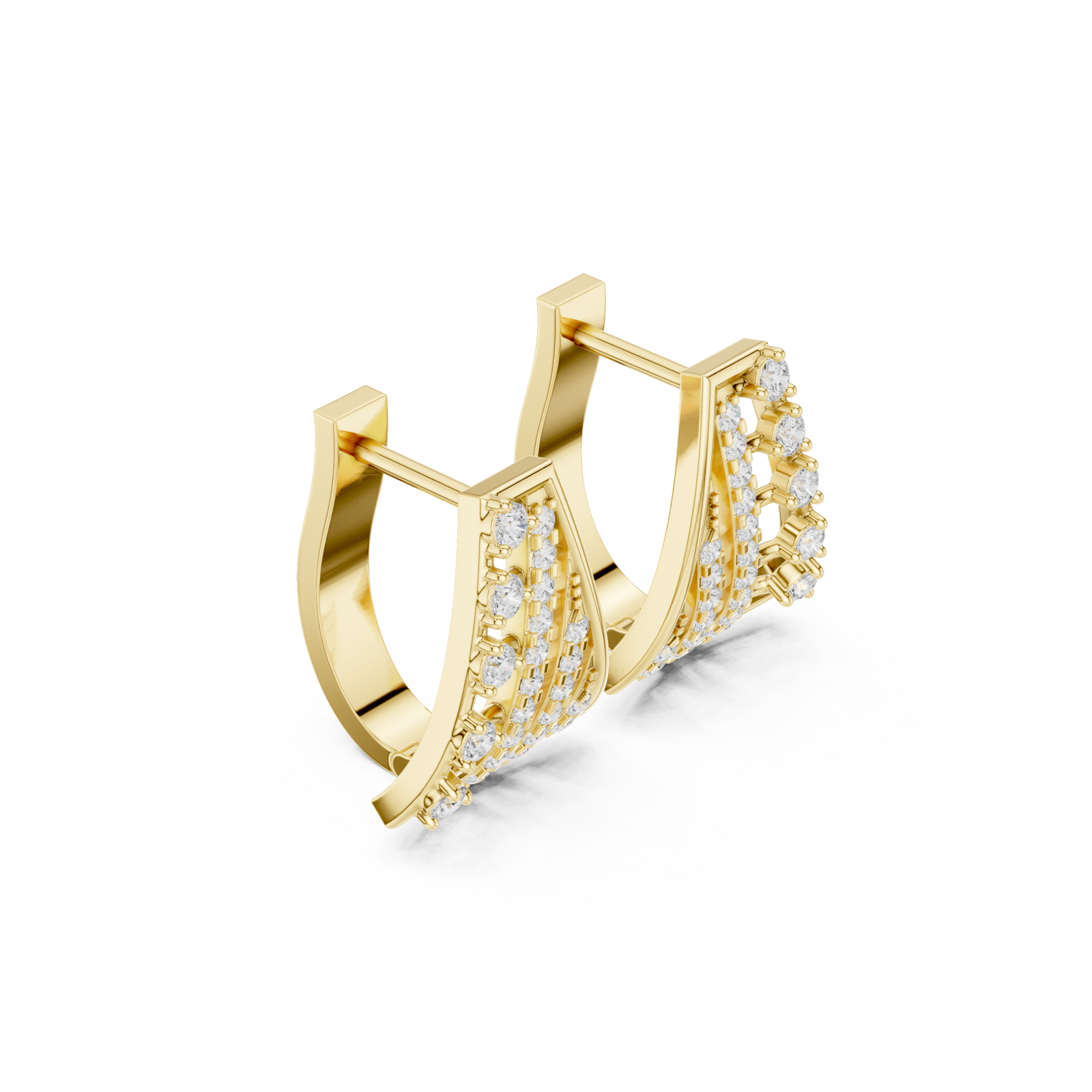  Gold Celestial Harmony Petite Cluster Earrings Left View