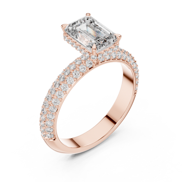 Rose Gold Luminous Graceful Solitaire Engagement Ring Right View