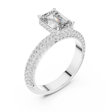  White Gold Luminous Graceful Solitaire Engagement Ring Right View