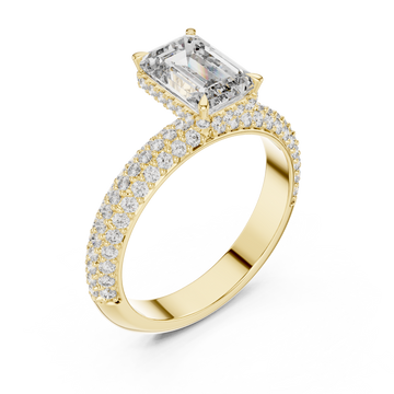 Gold Luminous Graceful Solitaire Engagement Ring Right View