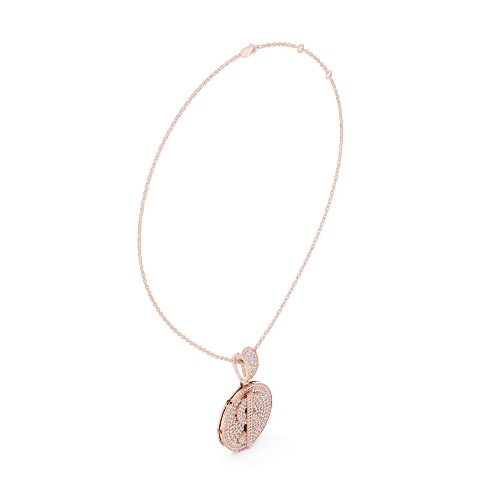  Rose Gold Celestial Harmony Medallion Pendant Left View