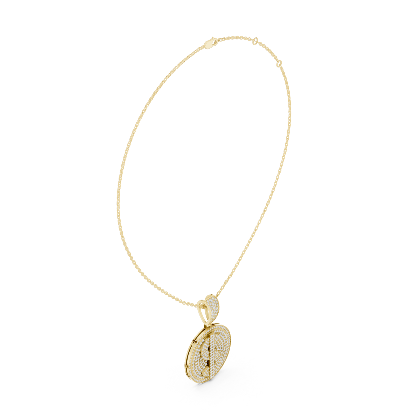 Gold Celestial Harmony Medallion Pendant Left View