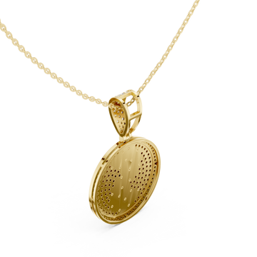 Gold Celestial Harmony Medallion Pendant Right View