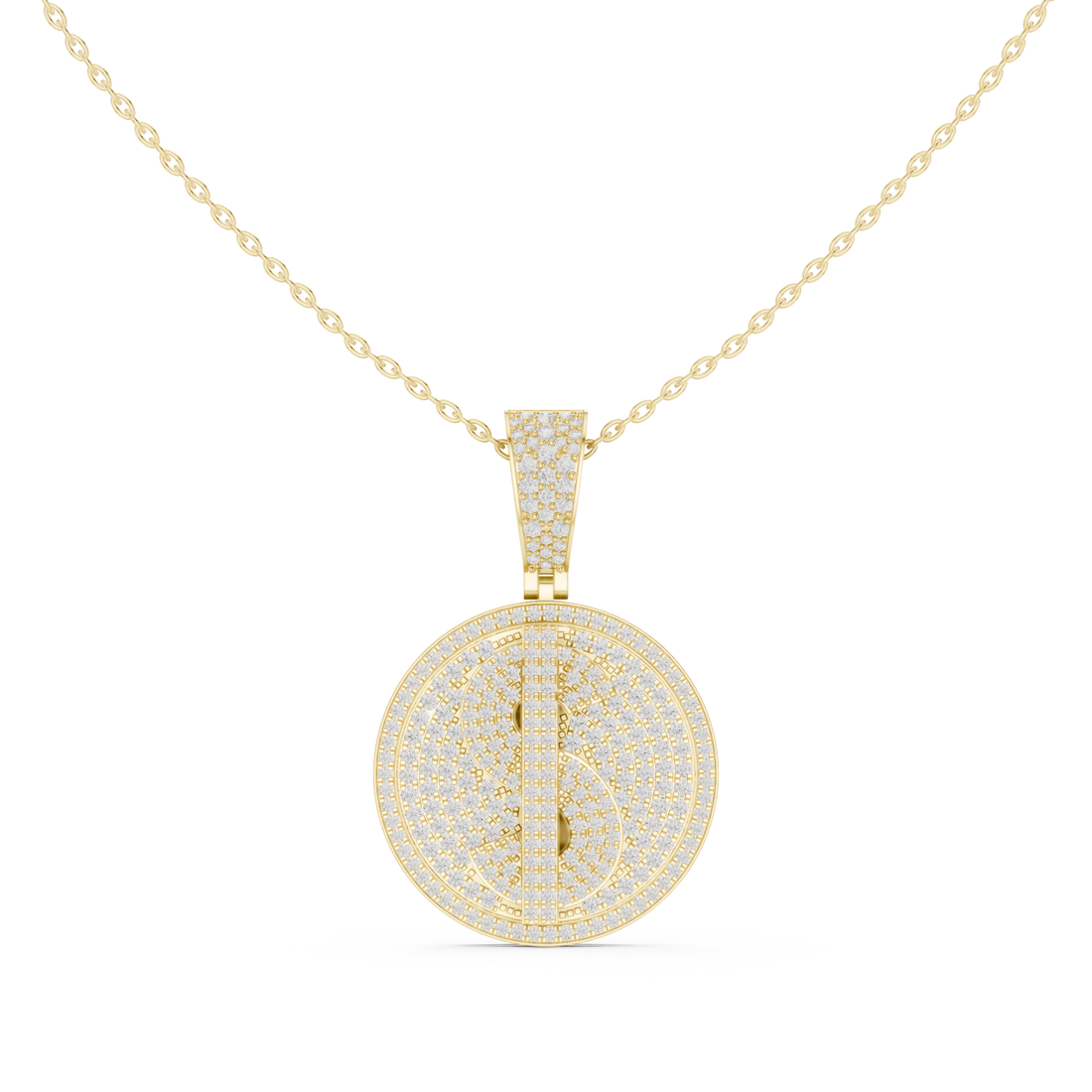 Gold Celestial Harmony Medallion Pendant Right View