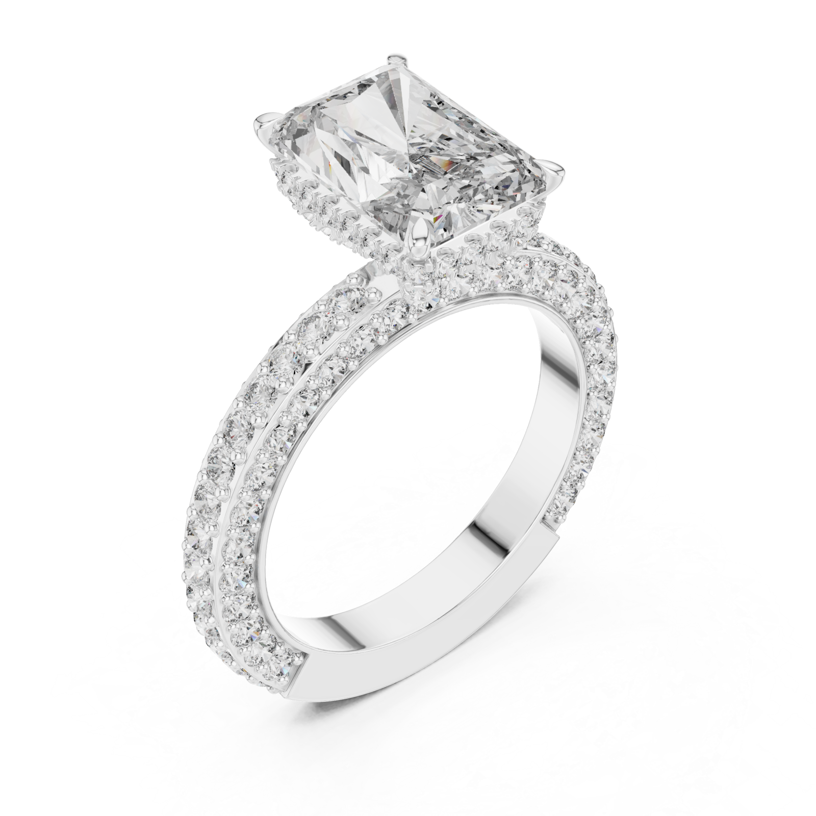  White Gold Enchanted Promise Royal Aura Ring Right View
