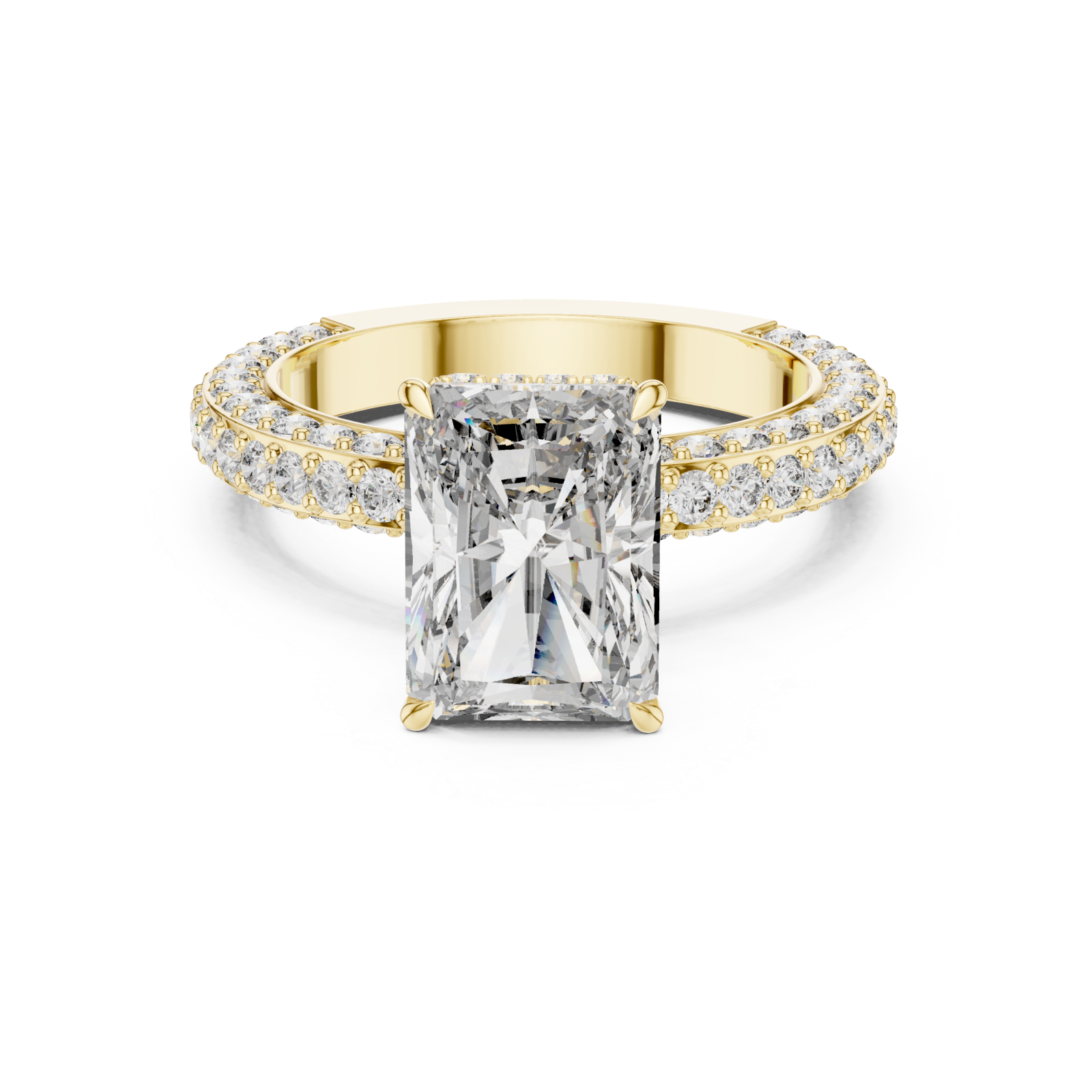  Gold Enchanted Promise Royal Aura Ring Front View