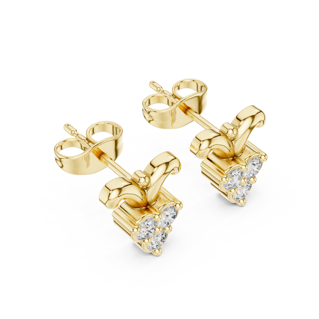 Gold Petite Radiant Blossom Earrings Right View