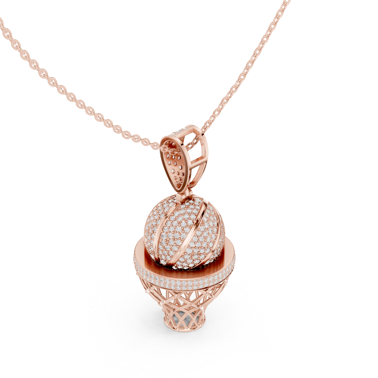  Rose Gold Luminous Orb Delight Chain Necklace Right View