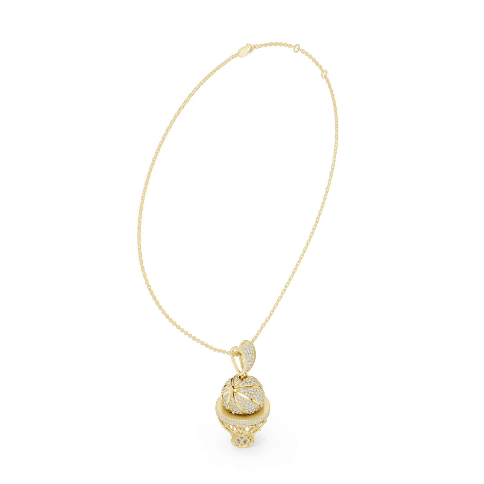 Gold Luminous Orb Delight Chain Necklace Left View