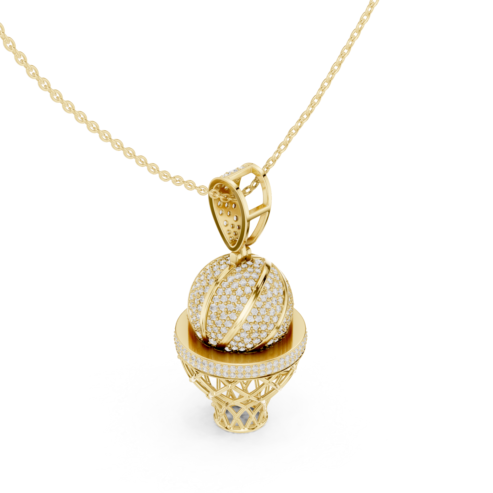 Gold Luminous Orb Delight Chain Necklace Right View