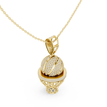 Gold Luminous Orb Delight Chain Necklace Right View