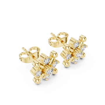 Gold Twilight Aura Stud Earrings Right View