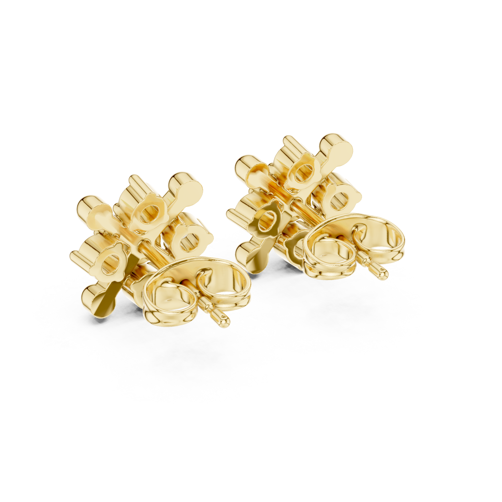  Gold Twilight Aura Stud Earrings Side View