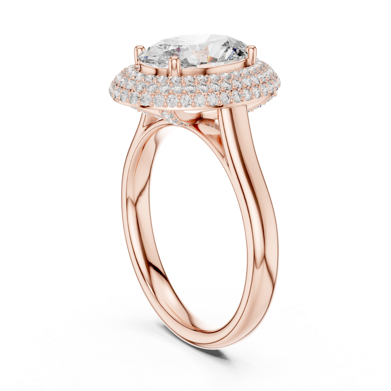  Rose Gold Infinite Horizon Elevation Statement Ring Left View