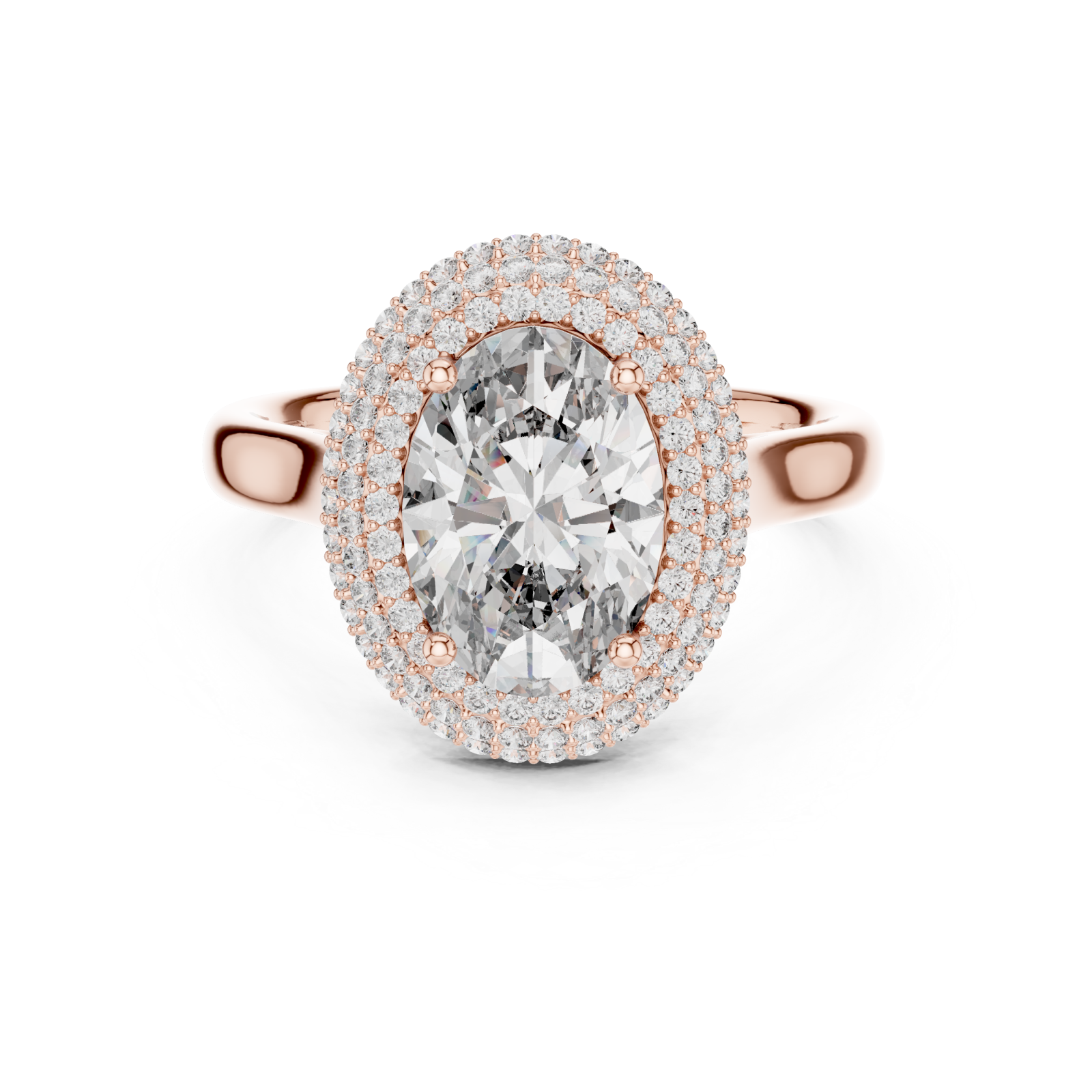  Rose Gold Infinite Horizon Elevation Statement Ring Front View