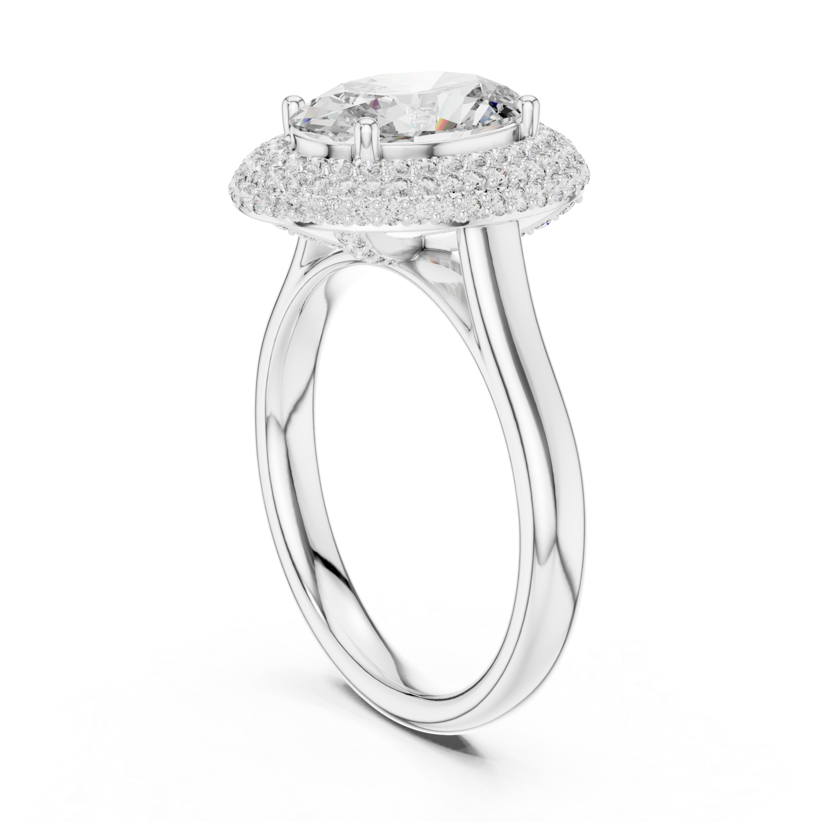  White Gold Infinite Horizon Elevation Statement Ring Left View