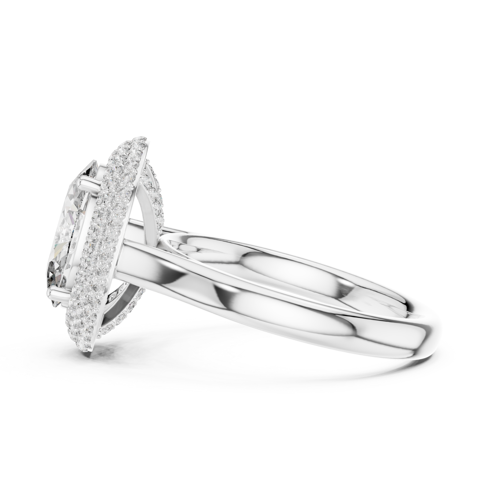  White Gold Infinite Horizon Elevation Statement Ring Side View