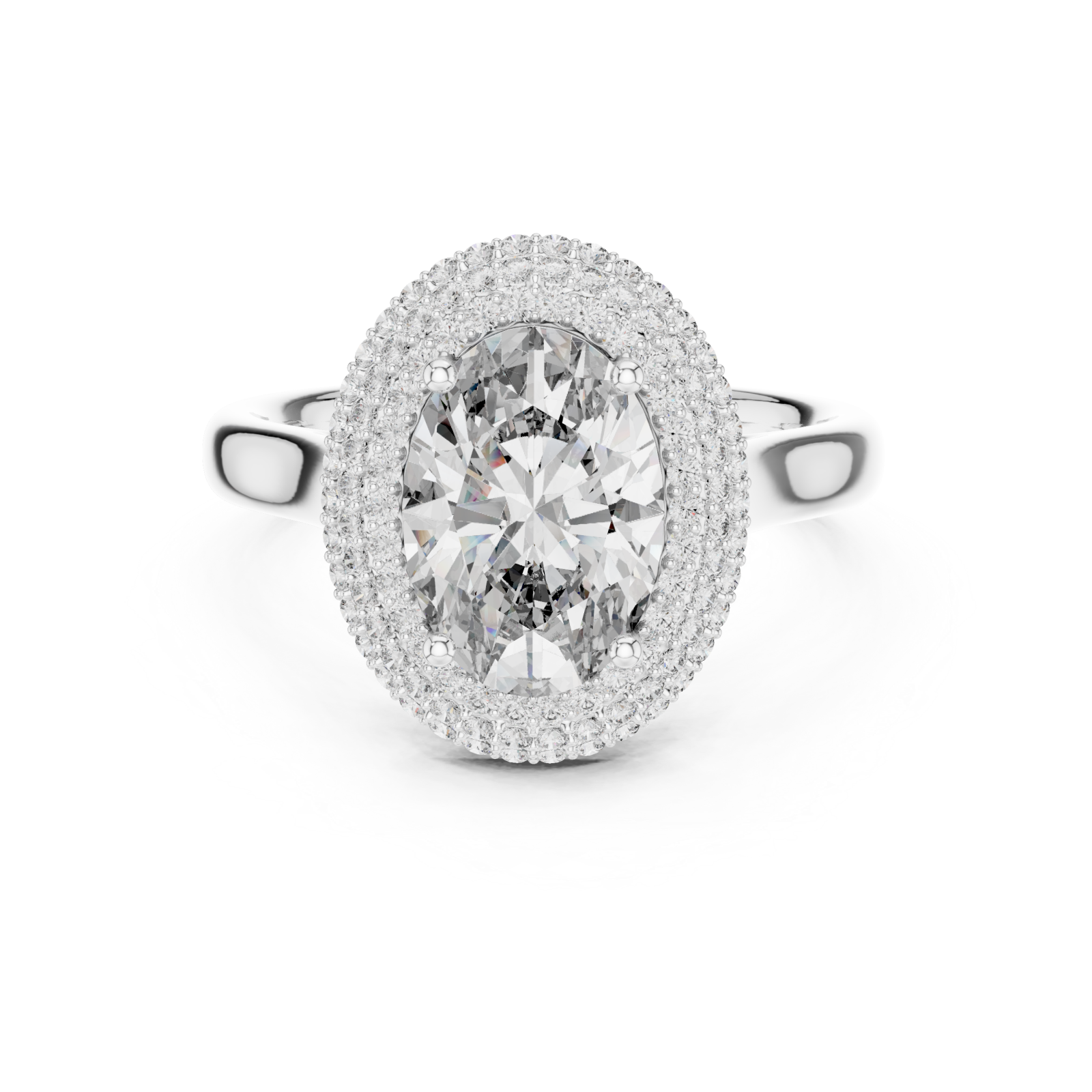  White Gold Infinite Horizon Elevation Statement Ring Front View