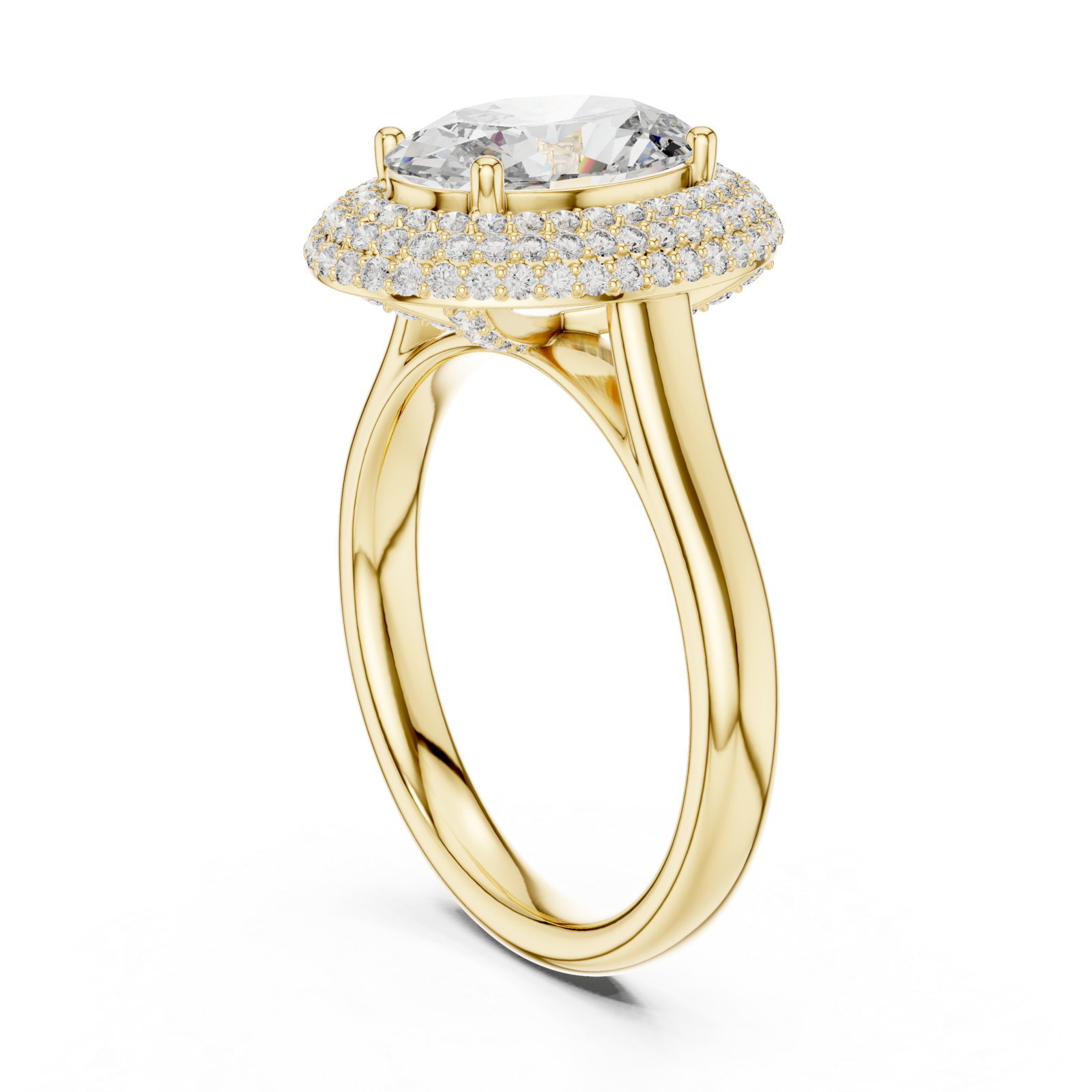  Gold Infinite Horizon Elevation Statement Ring Left View