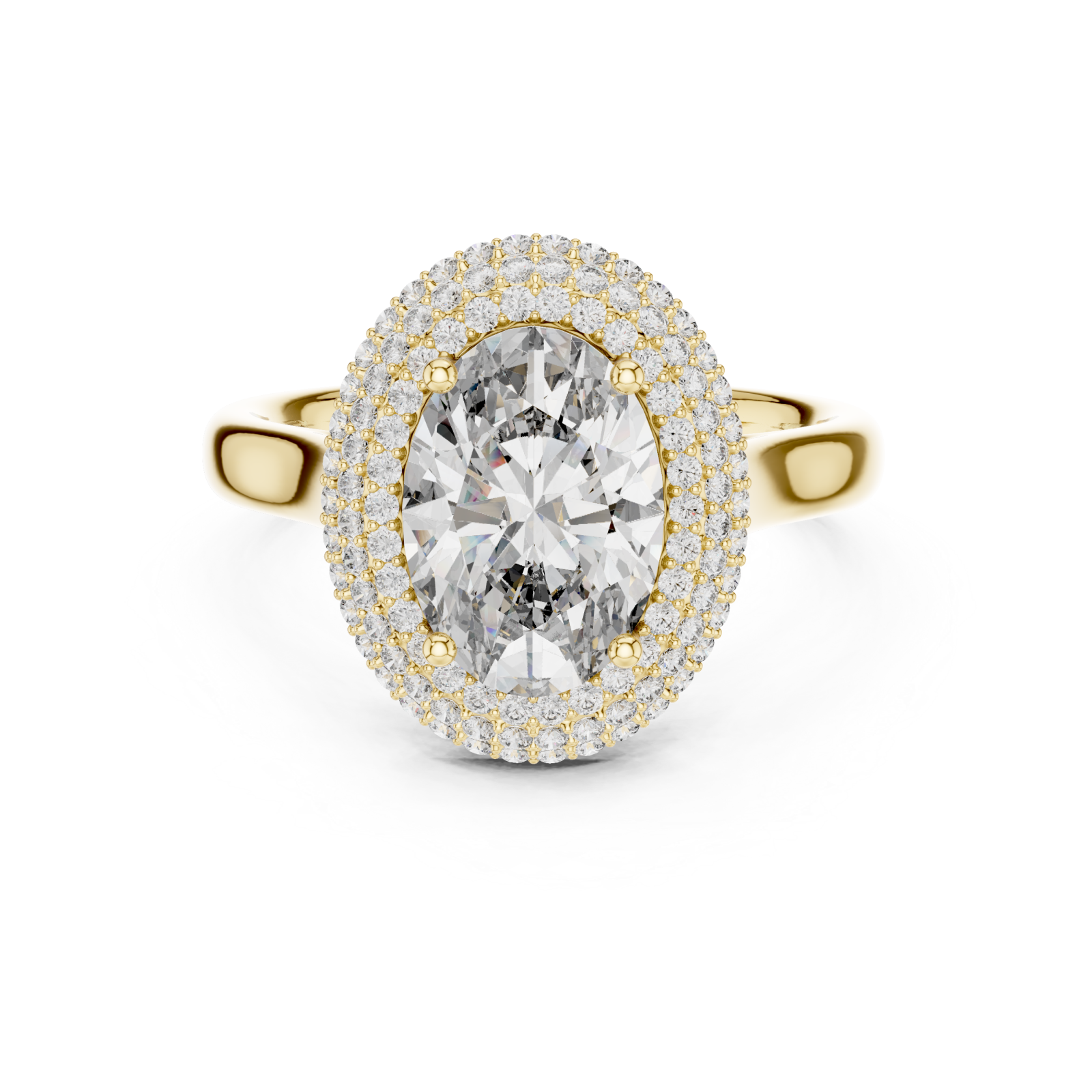  Gold Infinite Horizon Elevation Statement Ring Front View