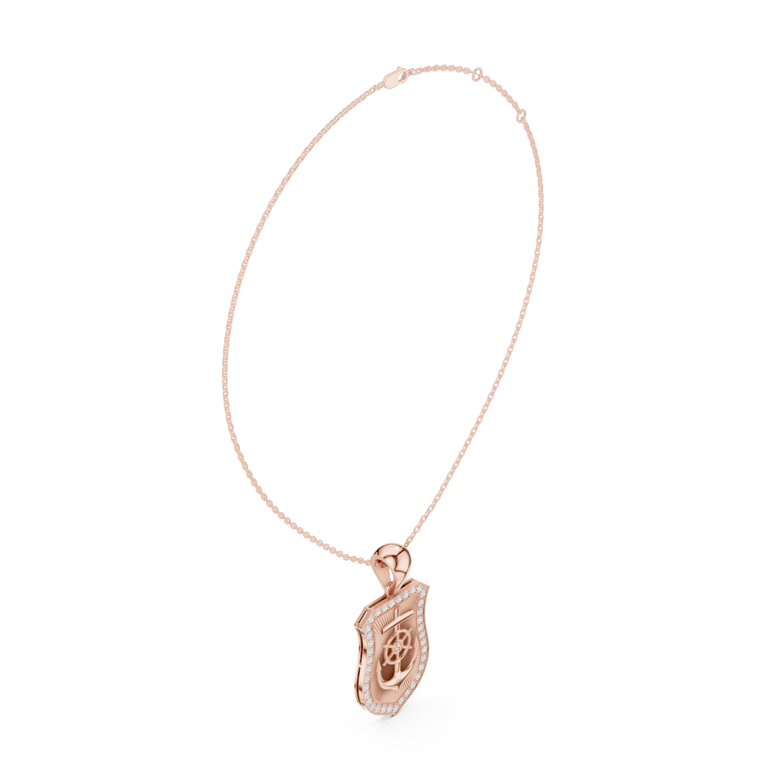  Rose Gold Whispering Dawn Pendant Left View