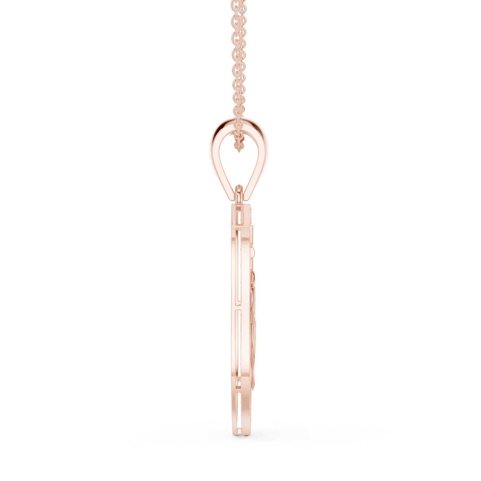  Rose Gold Whispering Dawn Pendant Side View