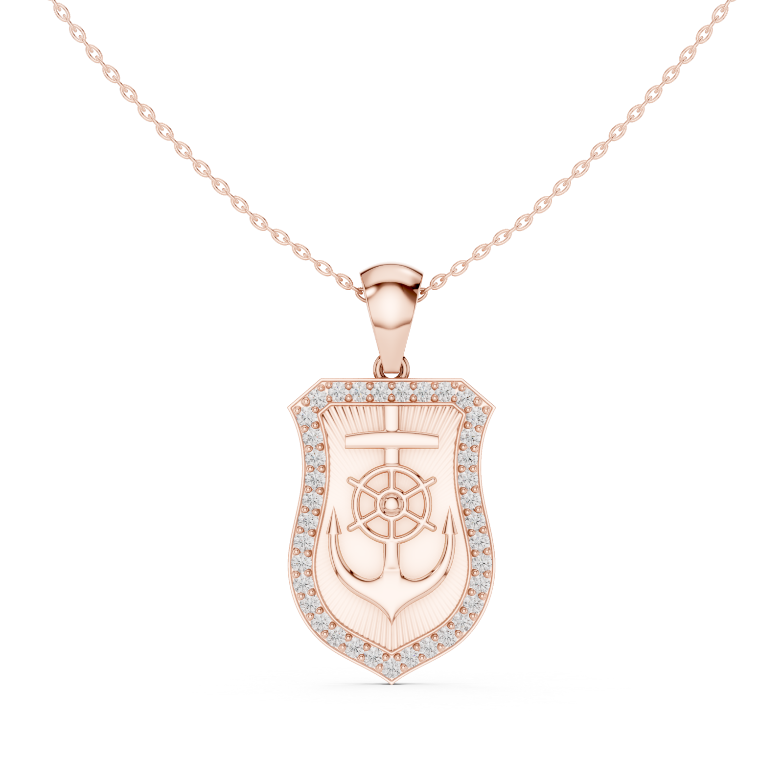  Rose Gold Whispering Dawn Pendant Front View