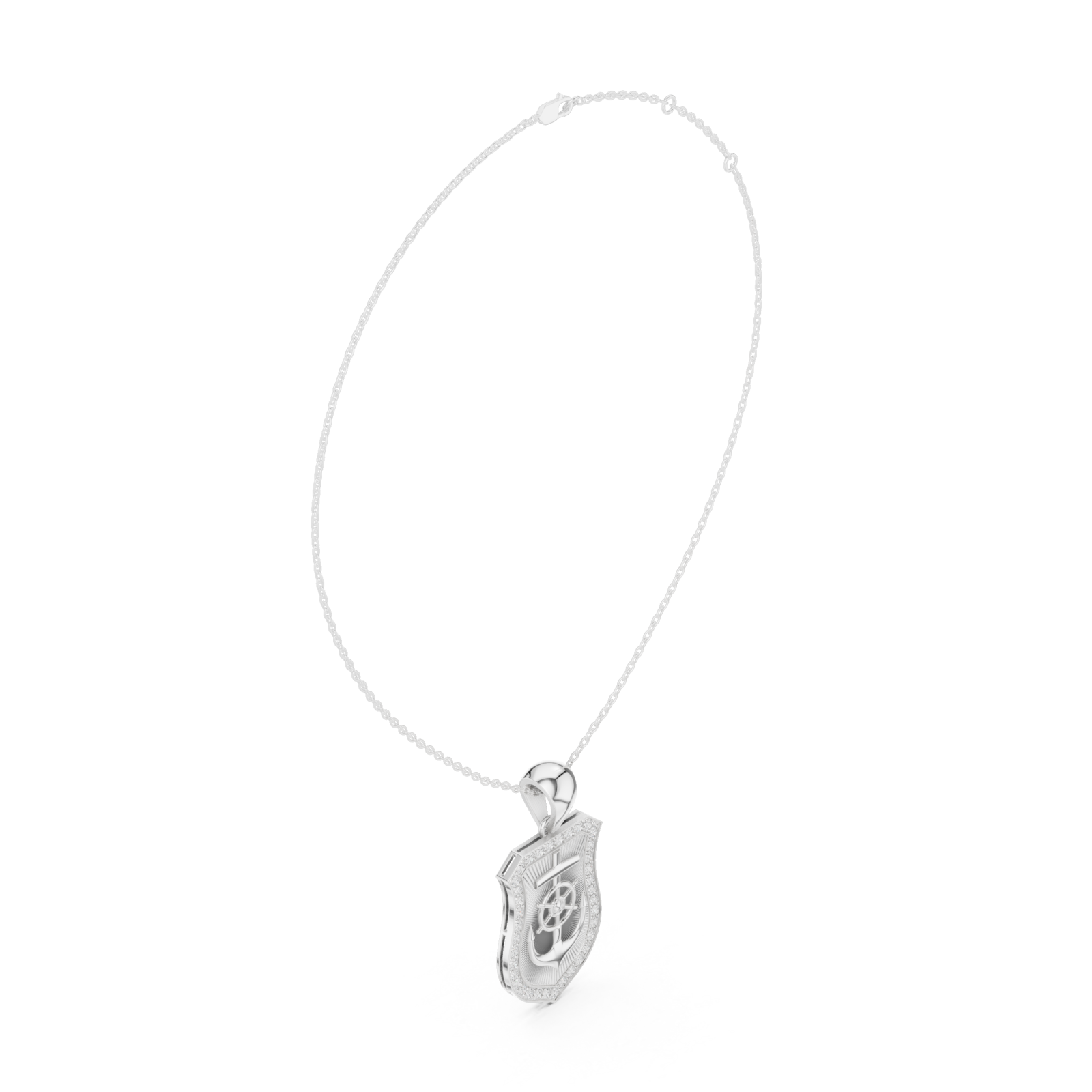  White Gold Whispering Dawn Pendant Left View