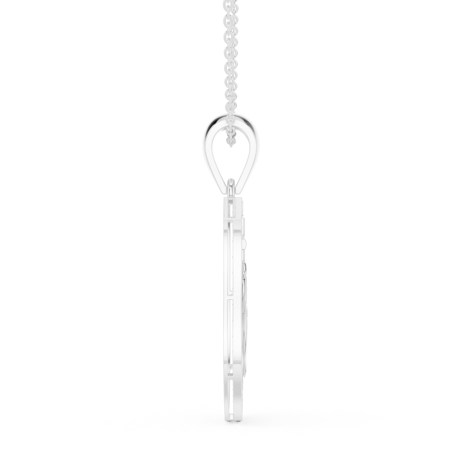  White Gold Whispering Dawn Pendant Side View