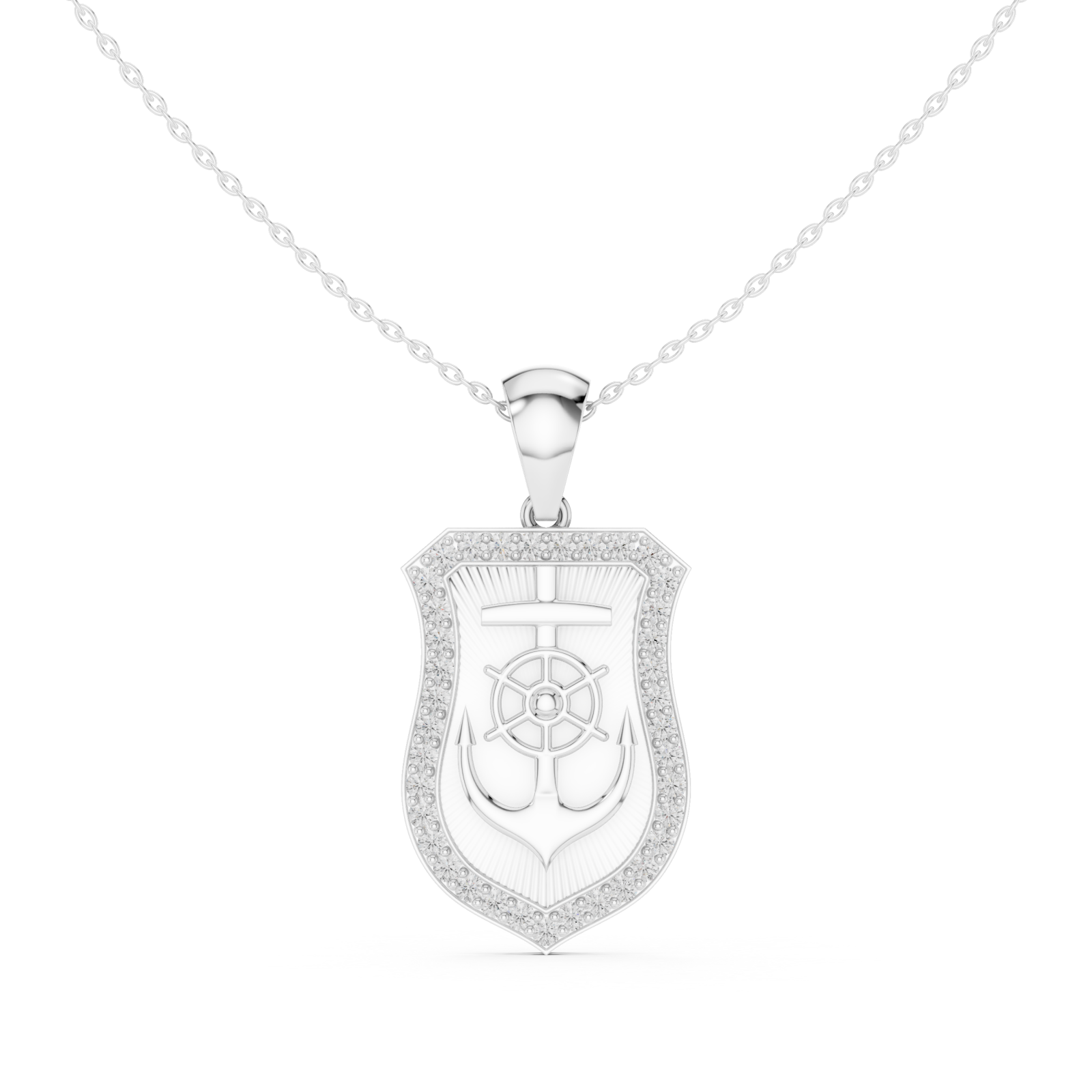  White Gold Whispering Dawn Pendant Front View