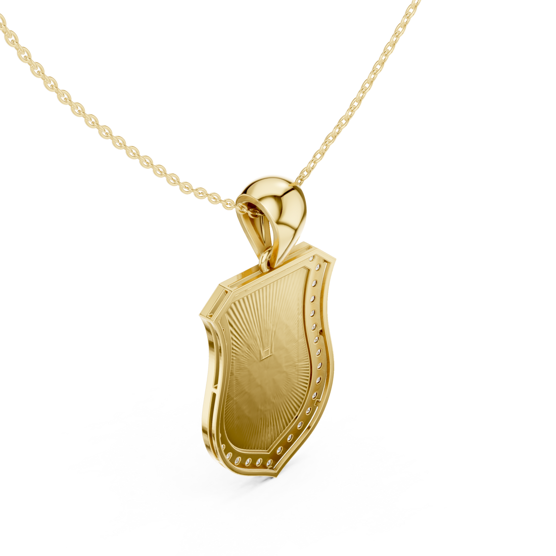 Gold Whispering Dawn Pendant Right View