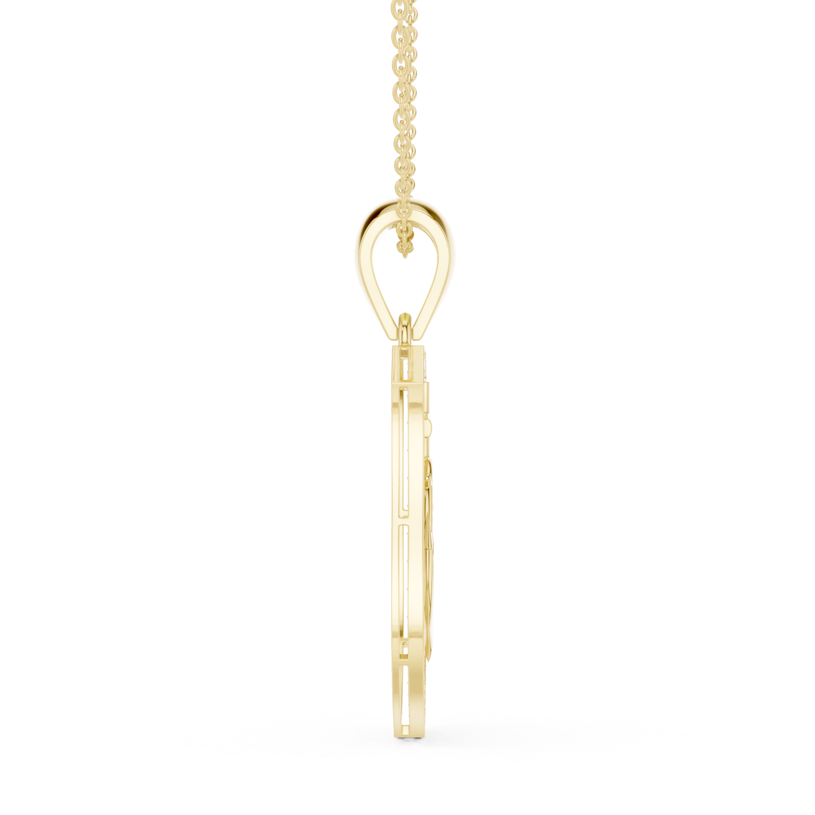  Gold Whispering Dawn Pendant Side View