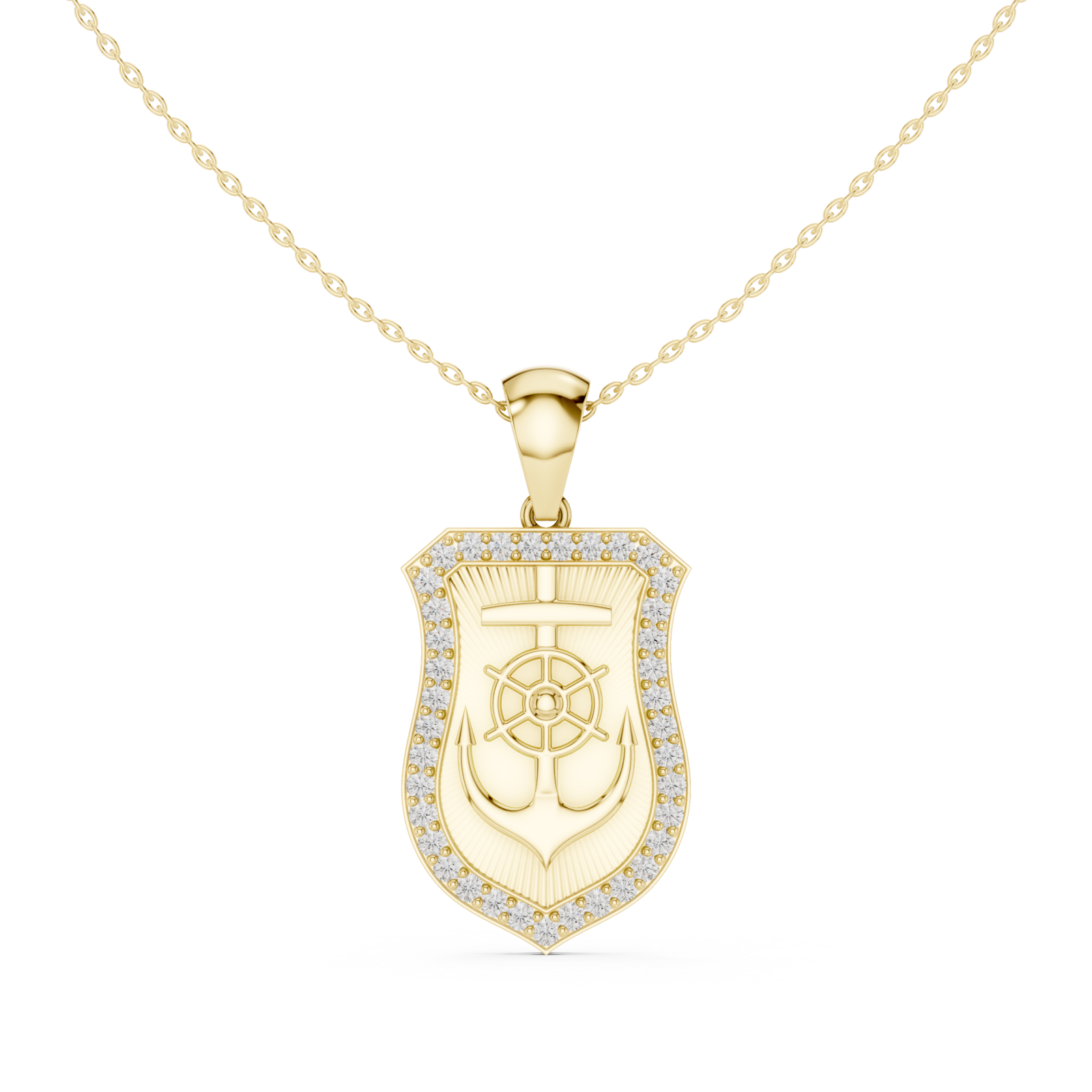  Gold Whispering Dawn Pendant Front View