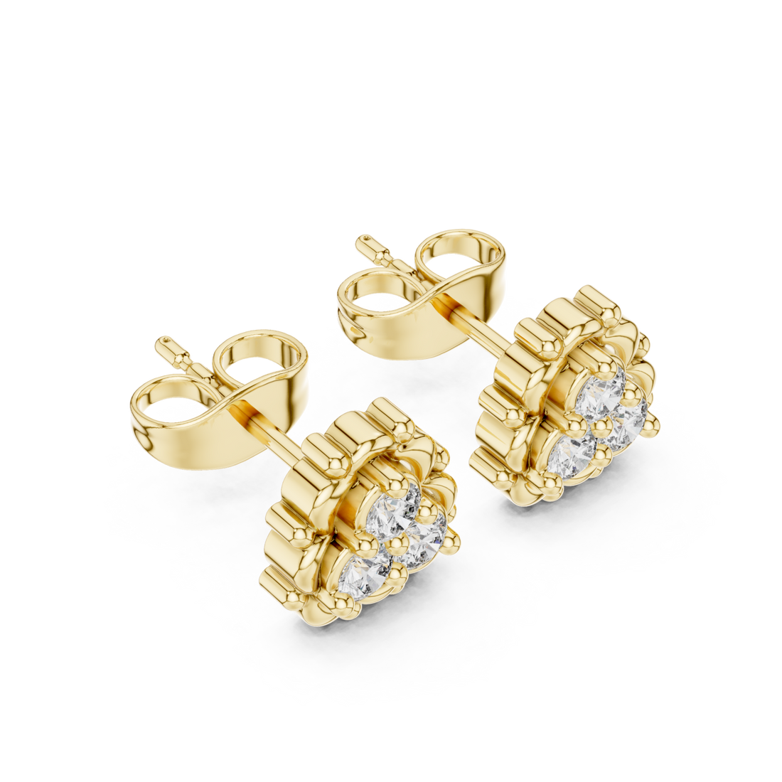Gold Elegant Twisted Radiance Earrings Right View
