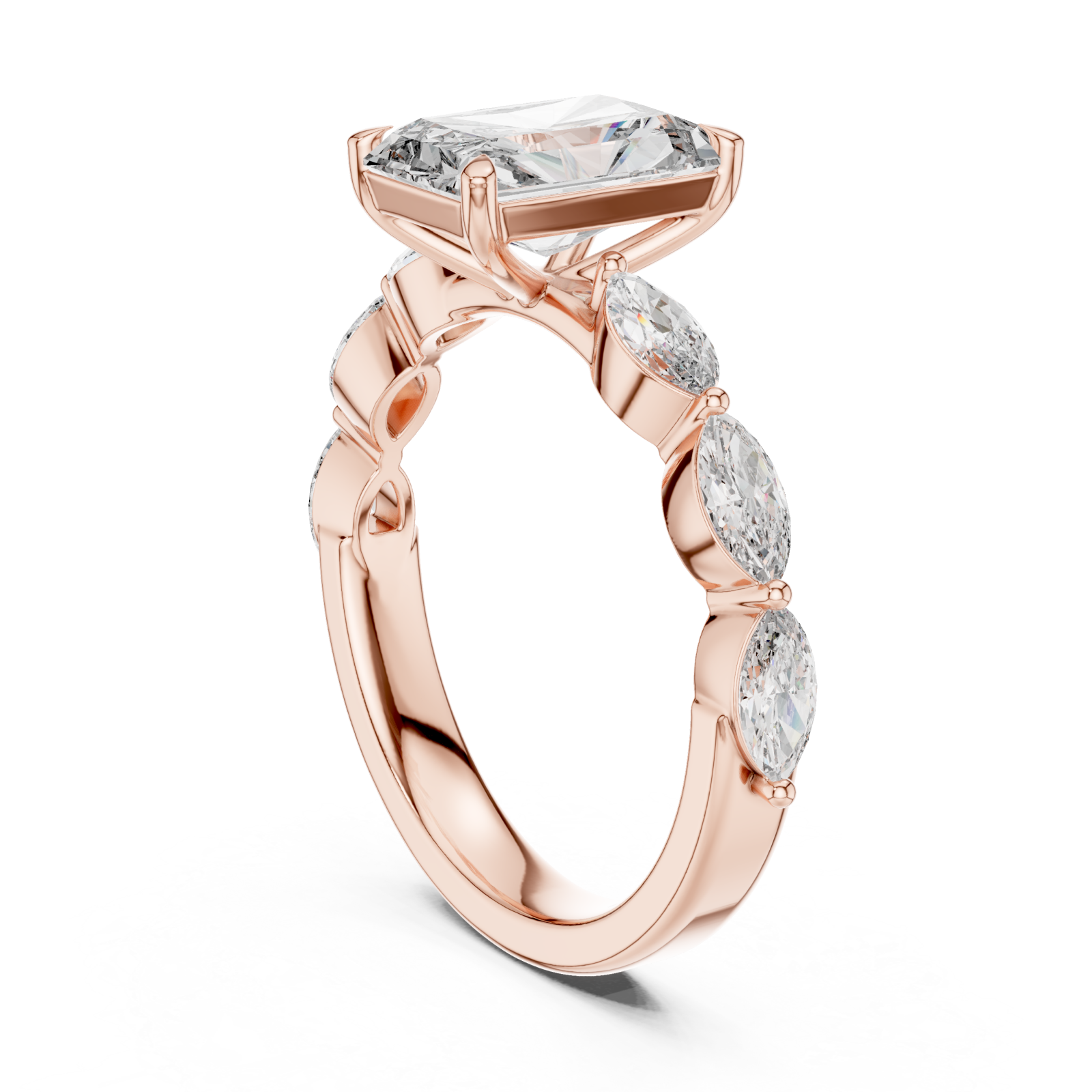  Rose Gold Celestial Grace Couture Band Left View