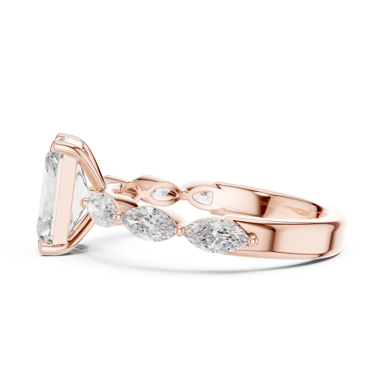  Rose Gold Celestial Grace Couture Band Side View
