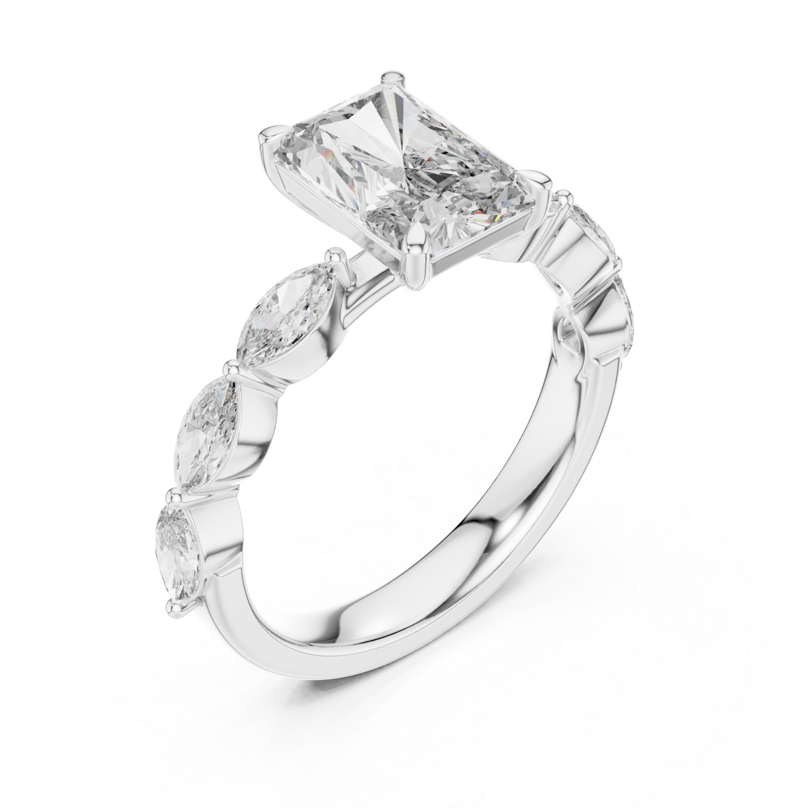  White Gold Celestial Grace Couture Band Right View