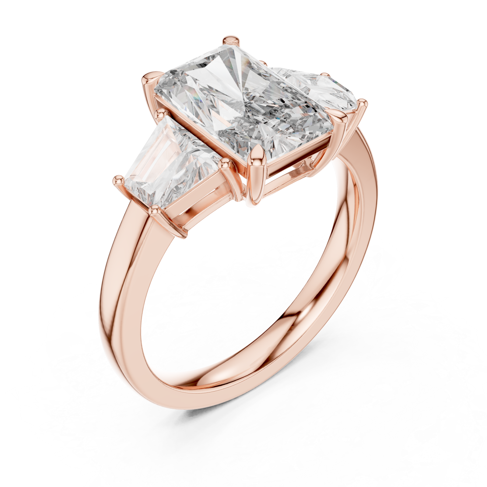  Rose Gold Modern Royalty Statement Ring Right View