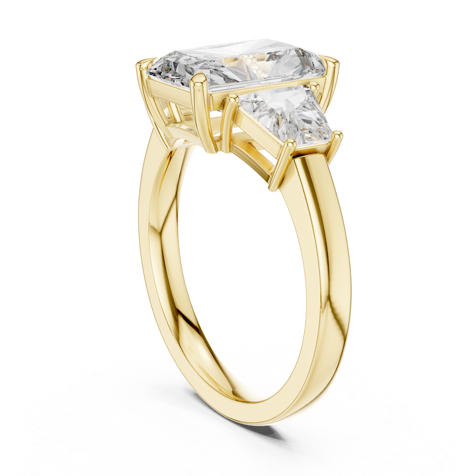  Gold Modern Royalty Statement Ring Left View
