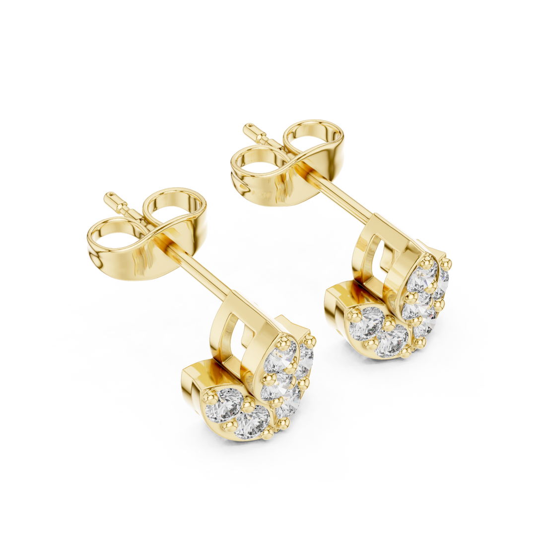 Gold Twilight Spark Bouquet Stud Earrings Right View