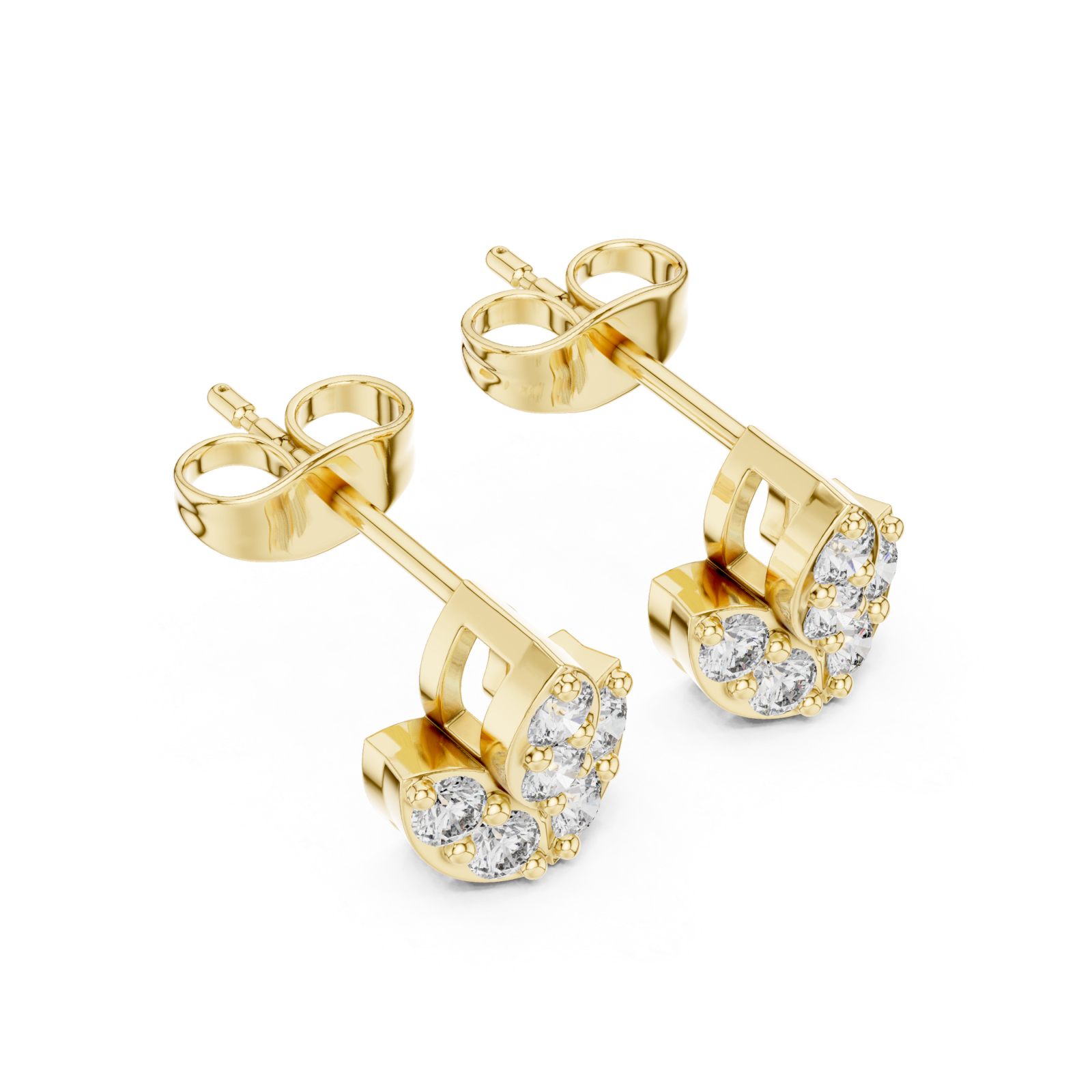 Gold Twilight Spark Bouquet Stud Earrings Right View