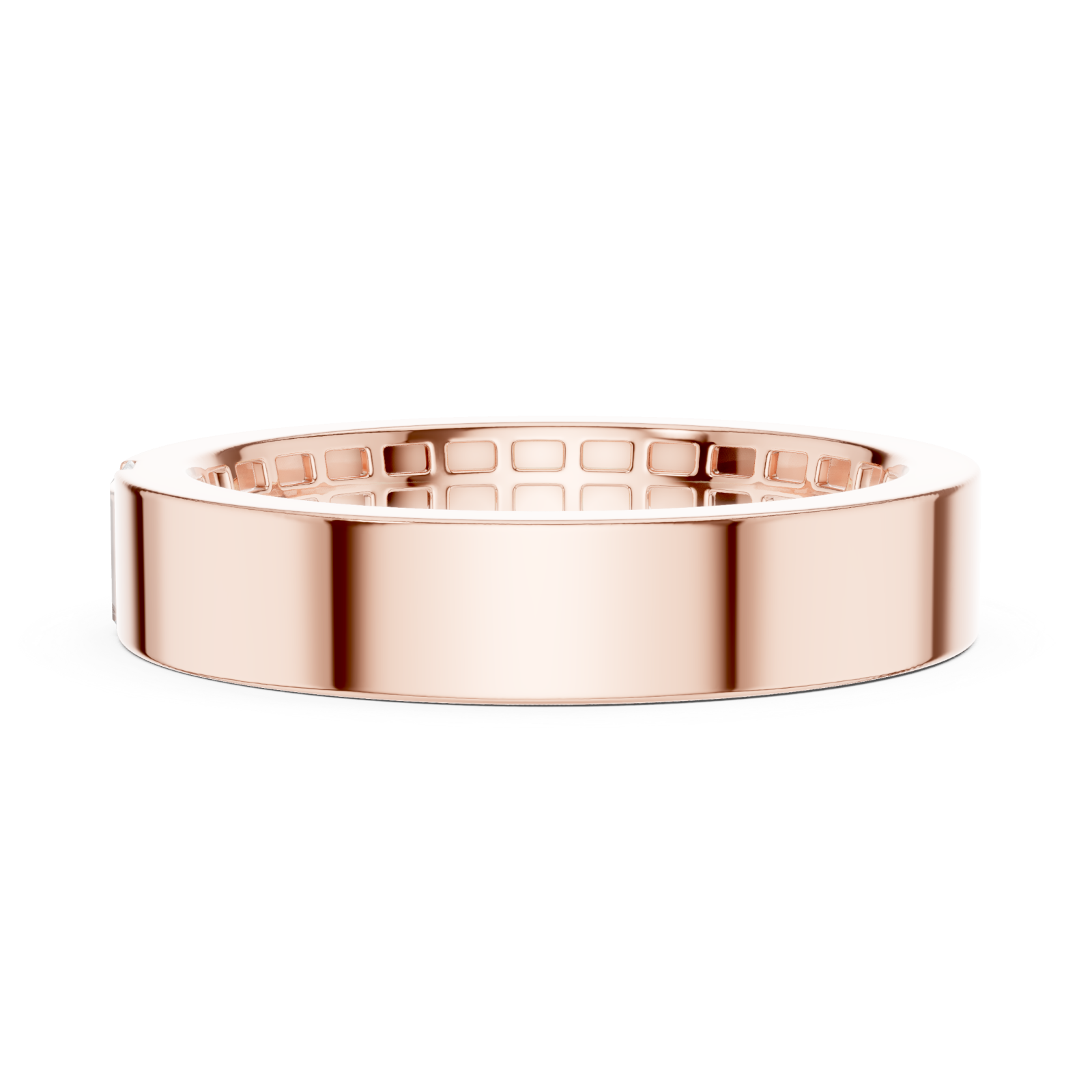  Rose Gold Timeless Channel Set Luxe Band Side View