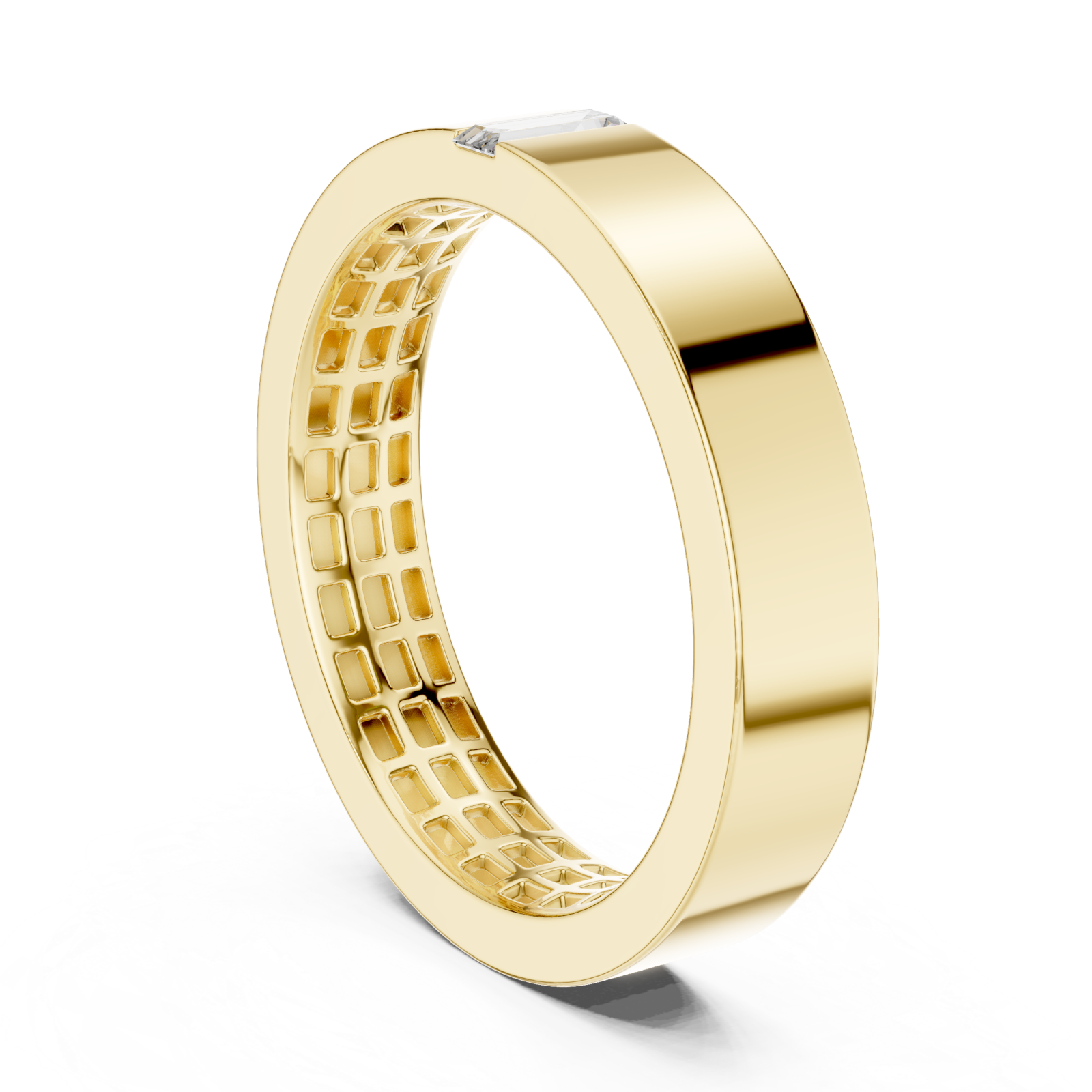  Gold Timeless Channel Set Luxe Band Left View