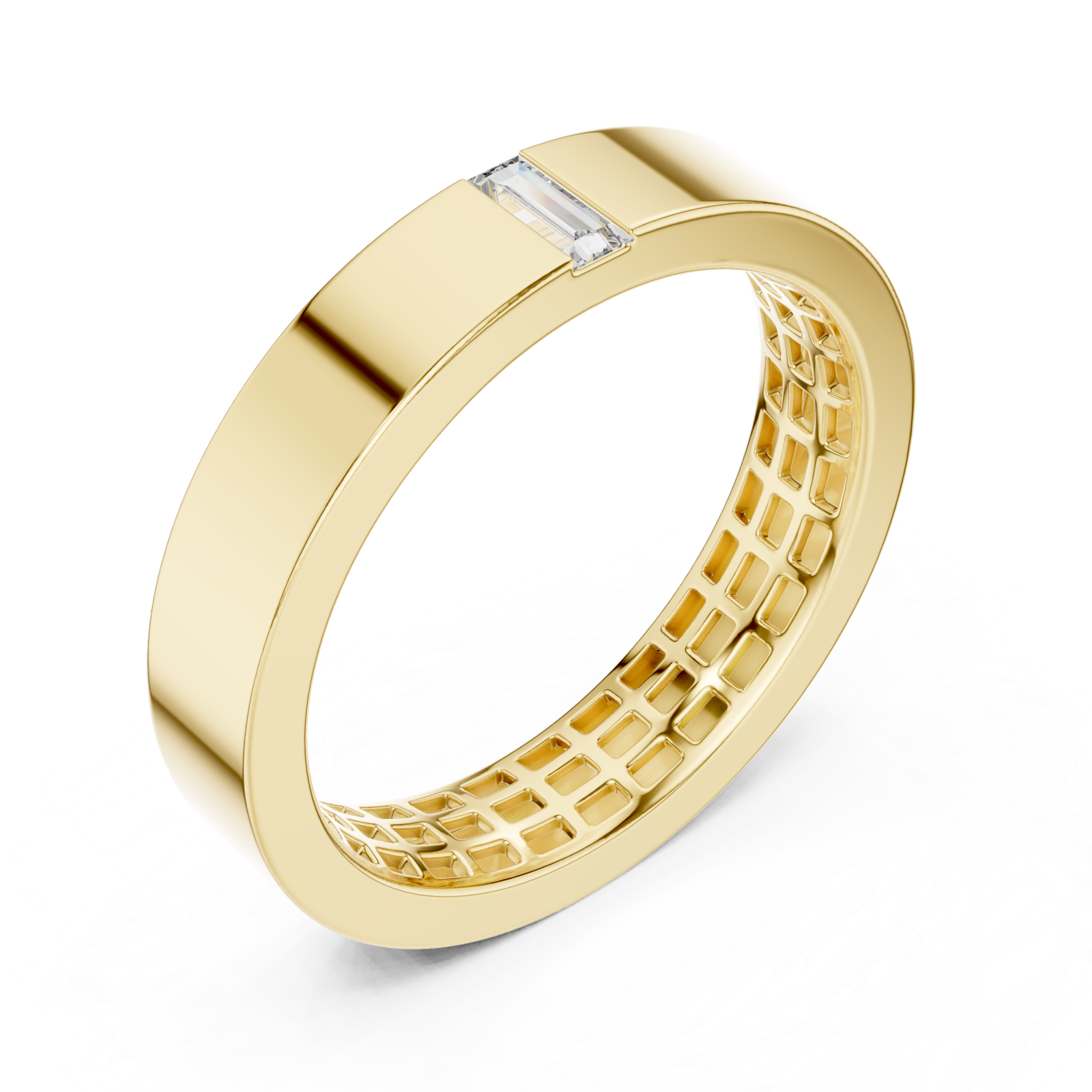 Gold Timeless Channel Set Luxe Band Right View