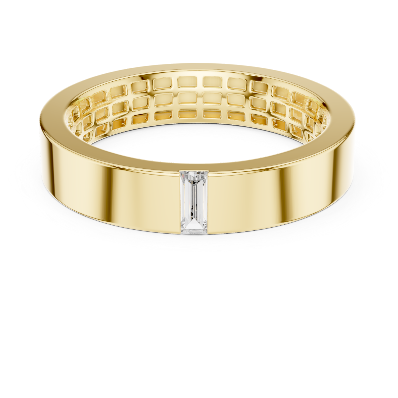  Gold Timeless Channel Set Luxe Band Front View