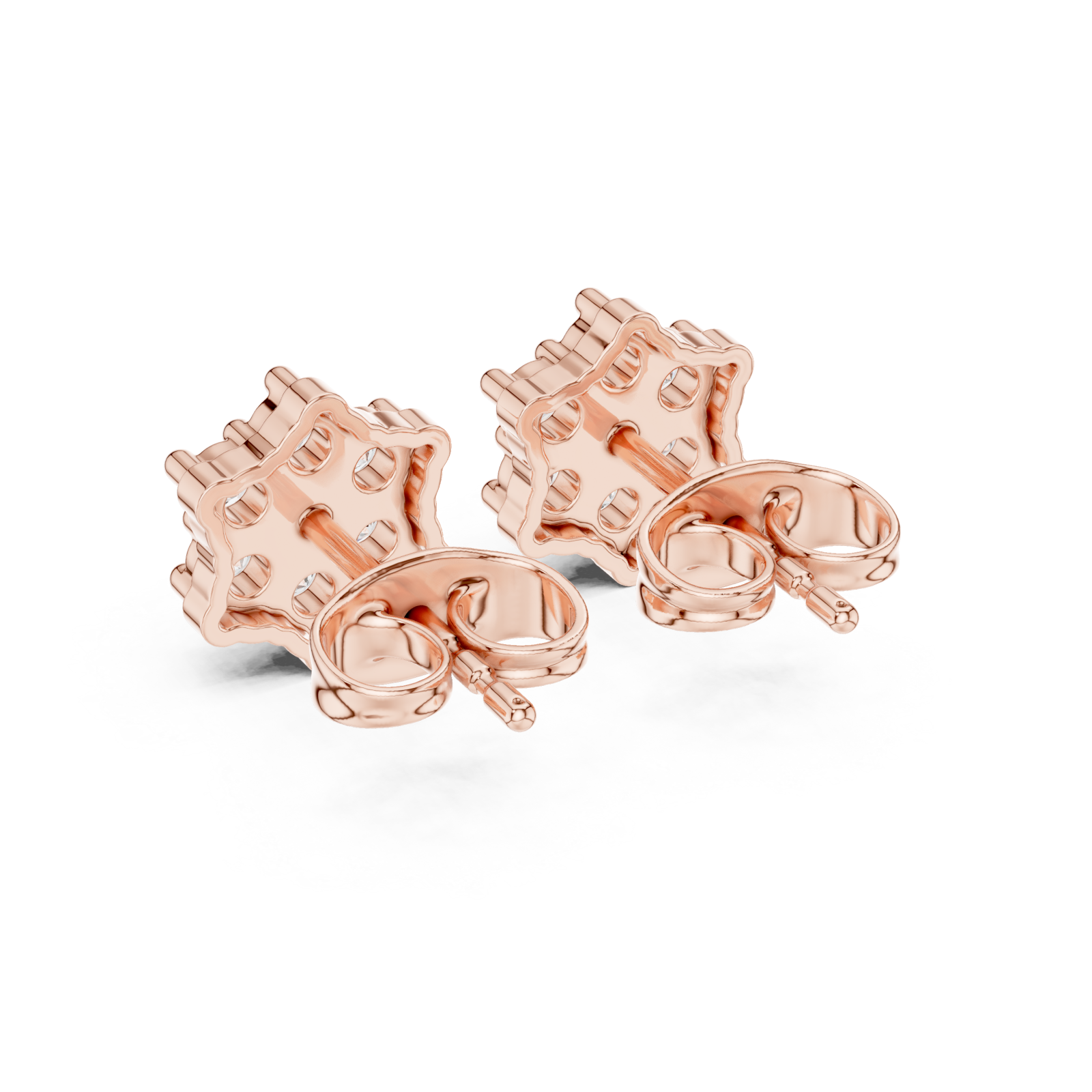  Rose Gold Five word tester for earrings Side View