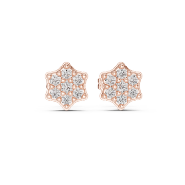  Rose Gold Five word tester for earrings Front View